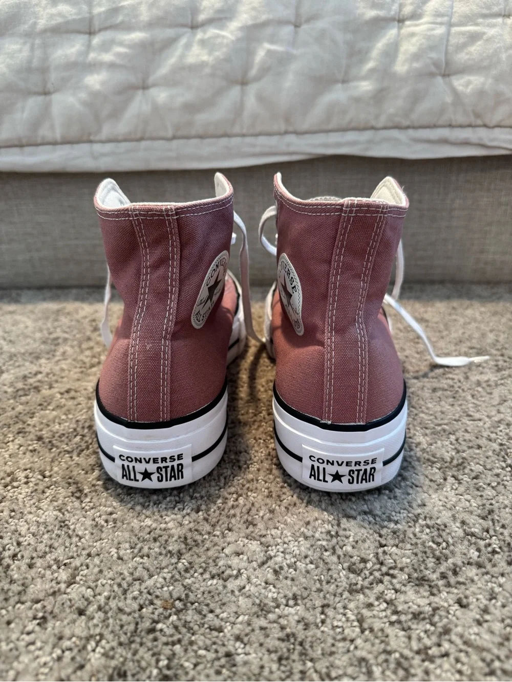 Converse High Top Platform Sneakers - Rose Mauve - Picture 3 of 6